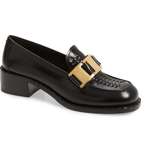 prada buckle block heel loafers|prada loafer for women.